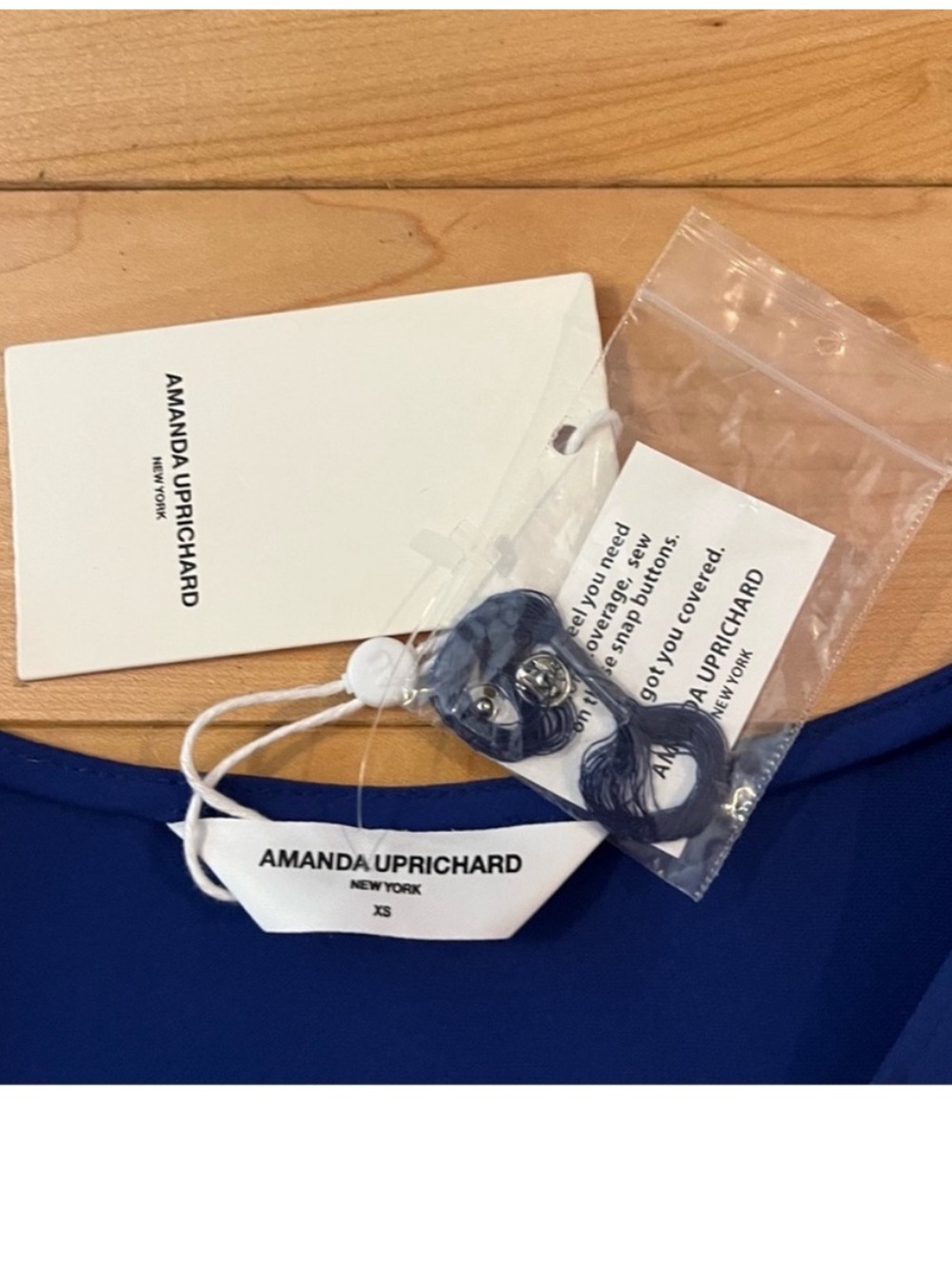 NWT Amanda Uprichard | REVOLVE Matthews Dress in Admiral Blue, Size Extra Small - Picture 5 of 8